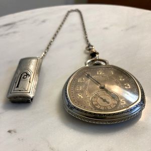 Exceptional 14k white gold filled Hamilton Pocket Watch from 1920